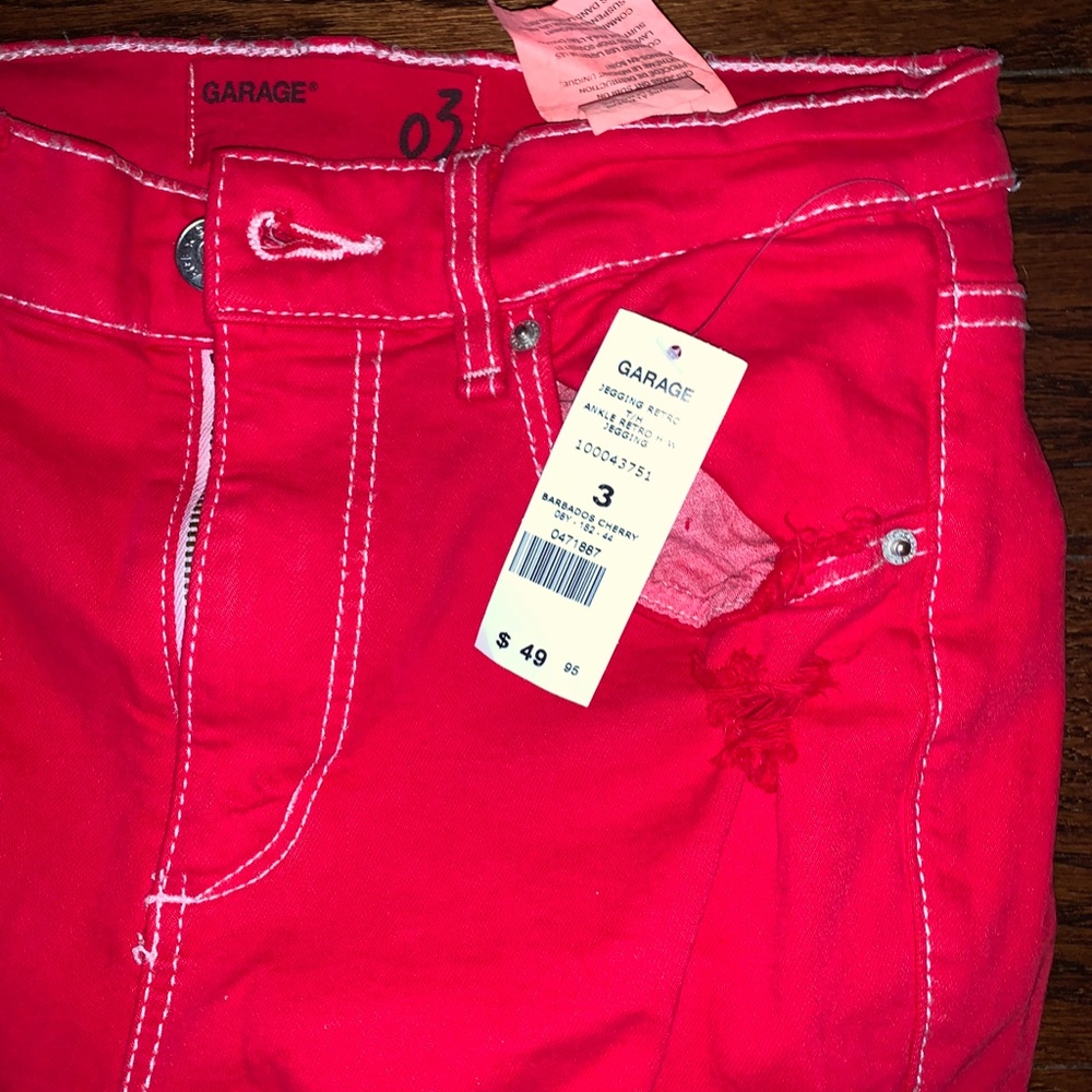 Garage Red Ripped Jeans - Picture 3 of 3